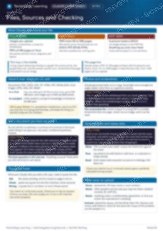 Page 1 of the Files, Sources and Checking cheat sheet