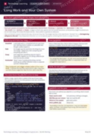 Page 1 of the Long Work and Your Own System cheat sheet