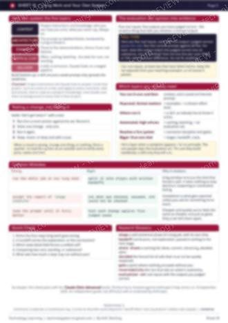 Page 2 of the Long Work and Your Own System cheat sheet