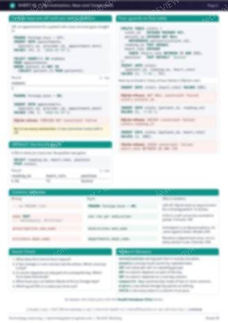Page 2 of the Normalization, Keys and Constraints cheat sheet