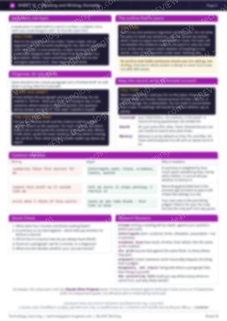 Page 2 of the Reading and Writing, Honestly cheat sheet