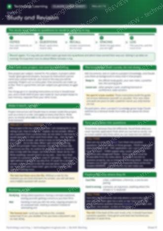 Page 1 of the Study and Revision cheat sheet