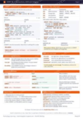 Page 2 of the Transactions, ACID and Integrity cheat sheet